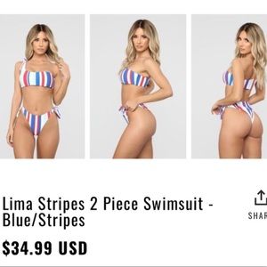 Red white and blue fashion nova bikini brand new